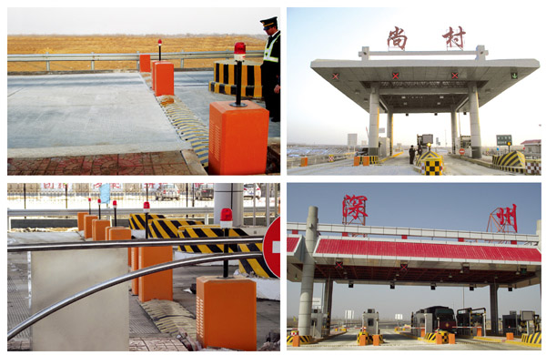 減速坡式闖崗自動扎胎器應用